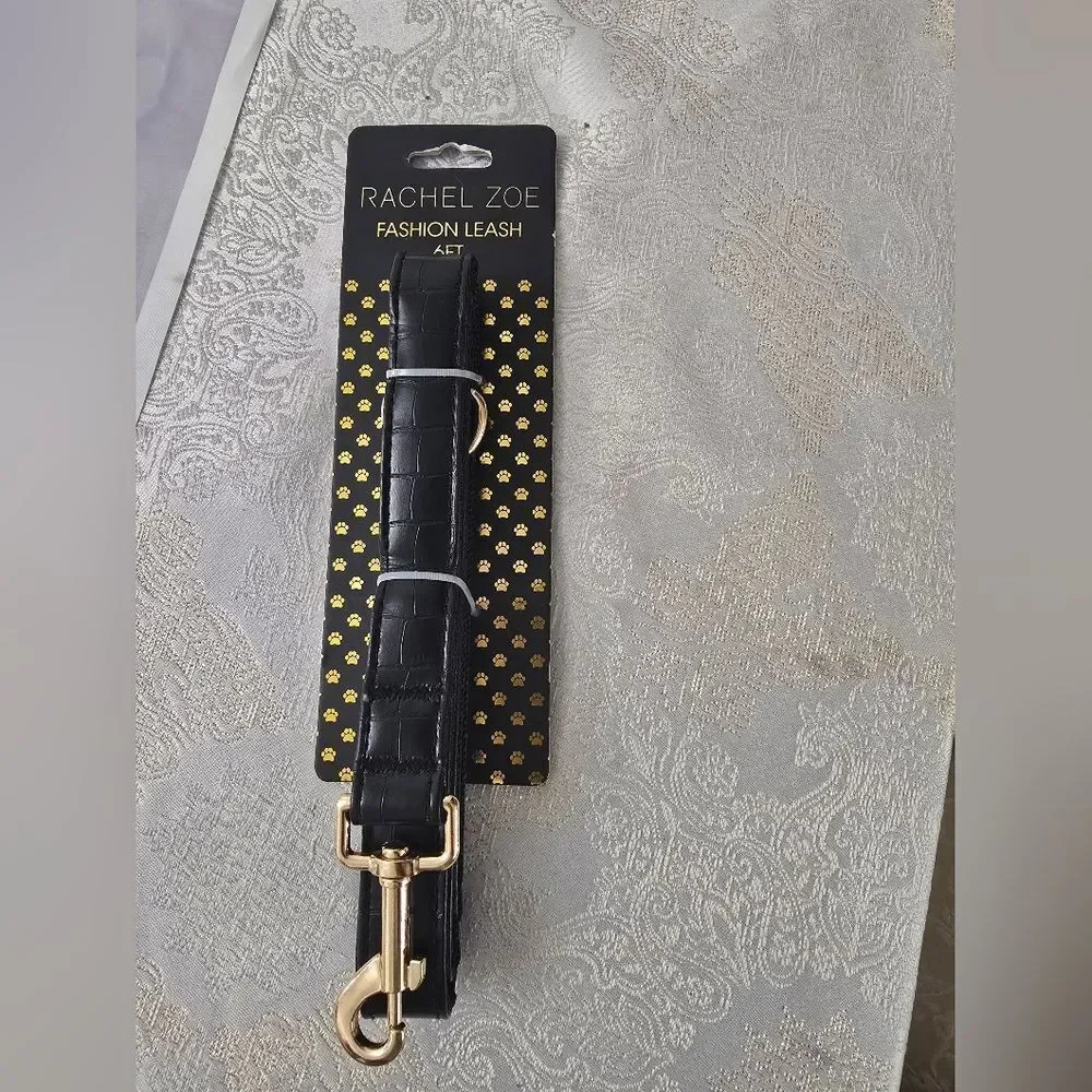 Rachel Zoe Black Leash with Gold Accents
